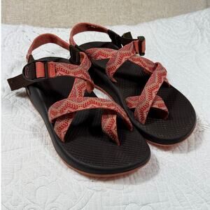 Chaco Women Orange/Brown 8 Z2 Yampa Pattern Hiking Sport Sandals Outdoor Comfort